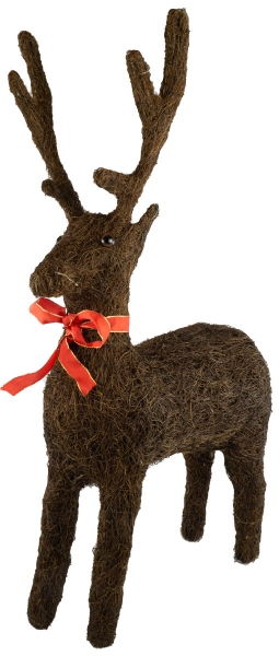 Winterlicher Elch groß ca. 95 cm - Weihnachtsdekoration